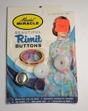 Vintage Maxant Miracle Rimit Button Kit Size 30 3/4" Dia 3pcs Sewing Notions USA