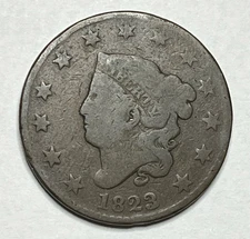 1823/2 Large Cent; Nicely Circulated, Nice Chocolate Brown Penny; W051