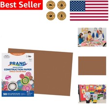 Brown Construction Paper 50 Sheets 12x18 Crafting Drawing Painting Coloring