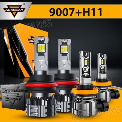 AUXBEAM F22 Canbus LED Headlight High Low+Fog Bulbs For Nissan Xterra 2005-2015