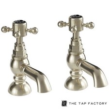 Vibrance Vogue Traditional Brushed Nickel Basin Taps TFVIBVOGBT-NK