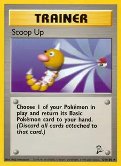 Scoop Up - 107/130 - Pokemon Base Set 2 Rare Card WOTC NM