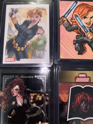 Black Widow Marvel Cards Chibi Sketch 1/1 Trading Cards Women Of Marvel Rare - Picture 9 of 24