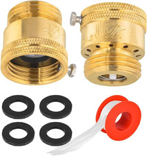 2-Pack anti Siphon Vacuum Breakers Set, 3/4 Inch Backflow Preventer for Garden S