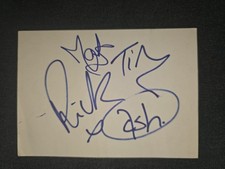ASH signed autograph 3x4 blank In Person full band