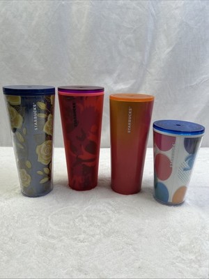 24oz/16oz Starbucks Tumbler Cups Lot Of 4 Special Event Cups No Straws Included