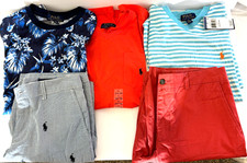 NWT 3 Boys Polo Ralph Lauren Short Sleeve Shirts 14/16  NWOT 2 Shorts 14  16