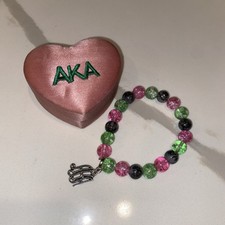Alpha Kappa Alpha AKA Sorority Bracelet And J...