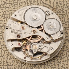 Antique 16s 1919 Waltham 23j Mechanical Railroad Pocket Watch Movement Vanguard