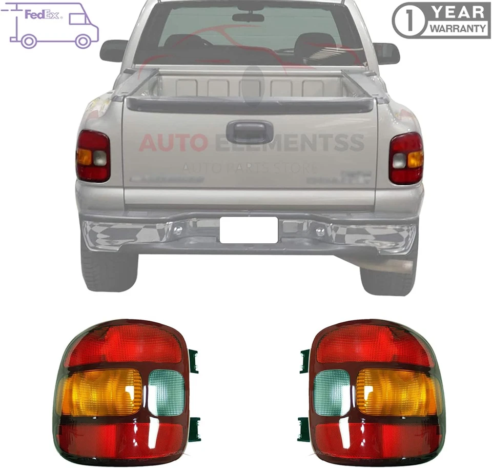 New Right Passenger & Left Driver Side Tail Light Lens & Housing Stepside for 19 - Image 2 of 4