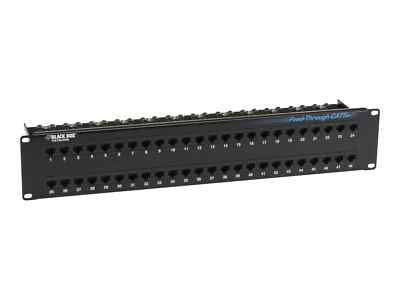 Neu Black Box PM810A-R2 48 Port Cat5e Zuführung Durch Patch Panel, 2U,