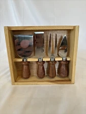 Chicago Cutlery Cheese Knife Snack Spreaders Set for  Charcuterie Board, Wood