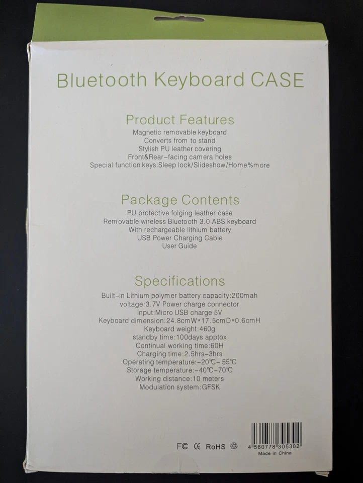 iPad Air/ Air 2  Case With Battery and Removable Keyboard Blue Tooth Wire  - Image 2 of 2