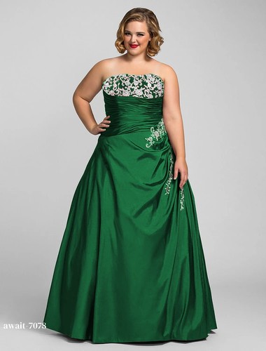 Vintage Wedding Dresses Satin Plus Size Silver Applique Floor Length Bridal Gown - Picture 5 of 23