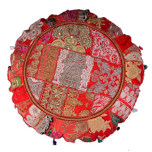 Large 32 Floor Cover Cushion Throw Pillow Indian Bohemian Round Case Pillow Sofa - Picture 48 of 55