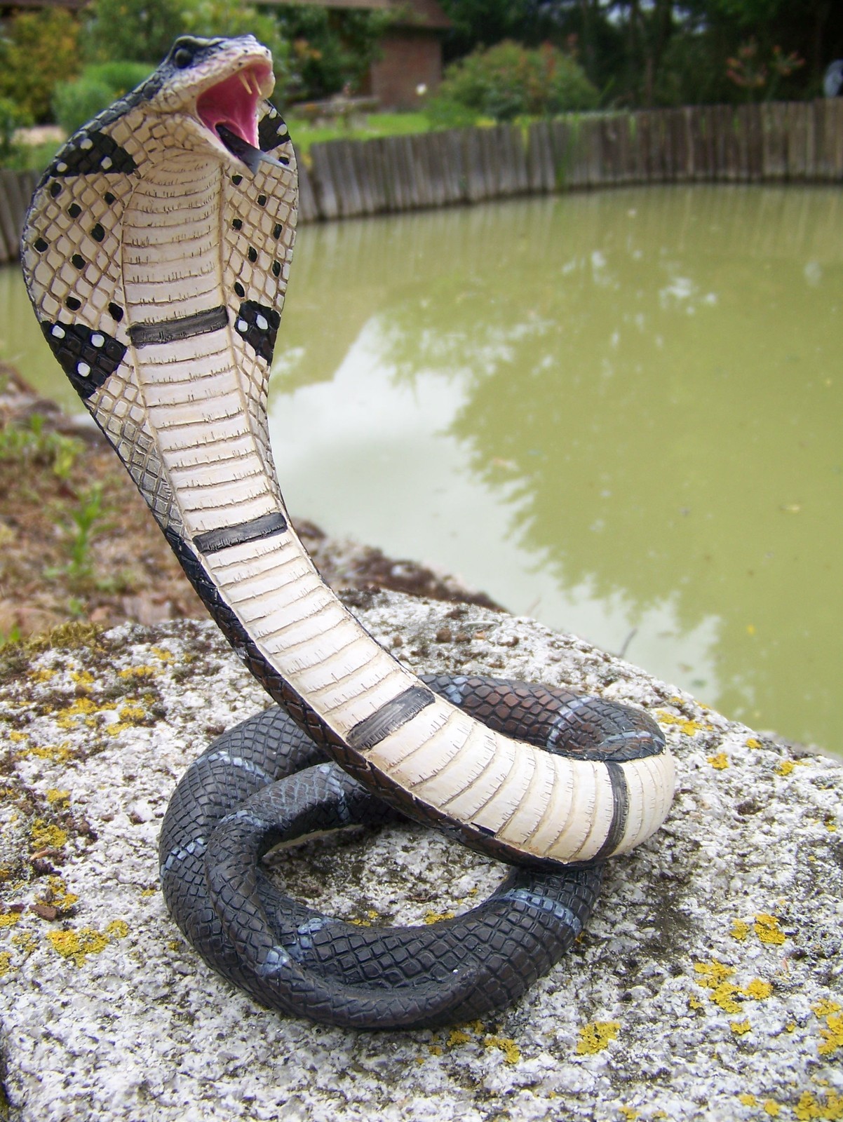 Serpent python figurine statuette cobra en résine 19 cm pour décoration - 4