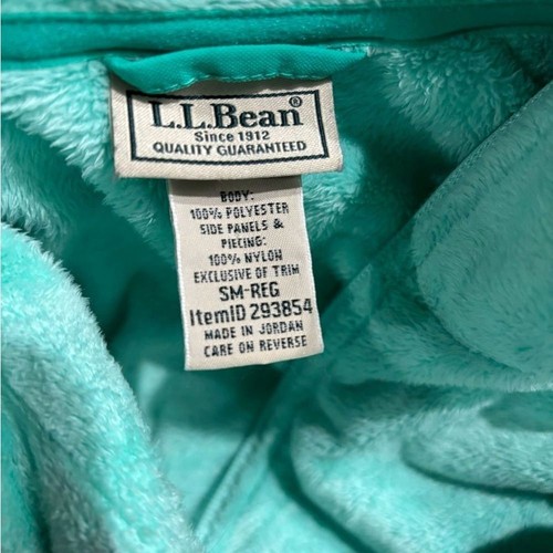 L.L. Bean Light Green Full Zip Up Fleece Jacket Women's Small - Picture 8 of 8