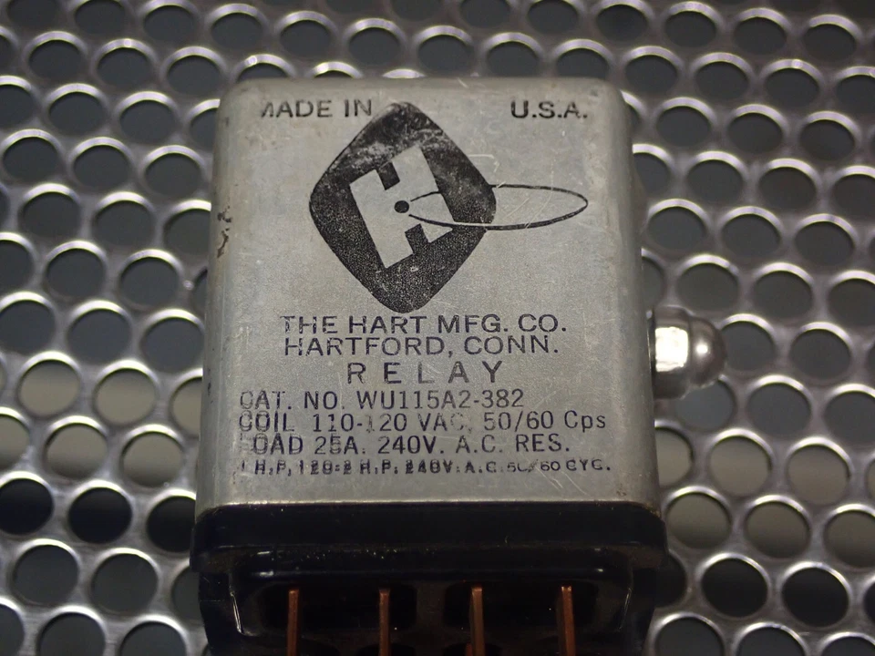 The Hart MFG WU115A2-382 Relay 110-120VAC 50/60Hz Coil New Old Stock - Image 3 of 4