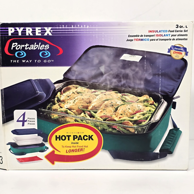 オールドパイレックスPYREXコンテナ VINTAGE PYREX PORTABLES 3 qt CASSEROLE W/ INSULATED CARRIER 13