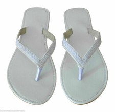 Women Slippers Indian Handmade Leather Traditional Chappal White Flat US 7