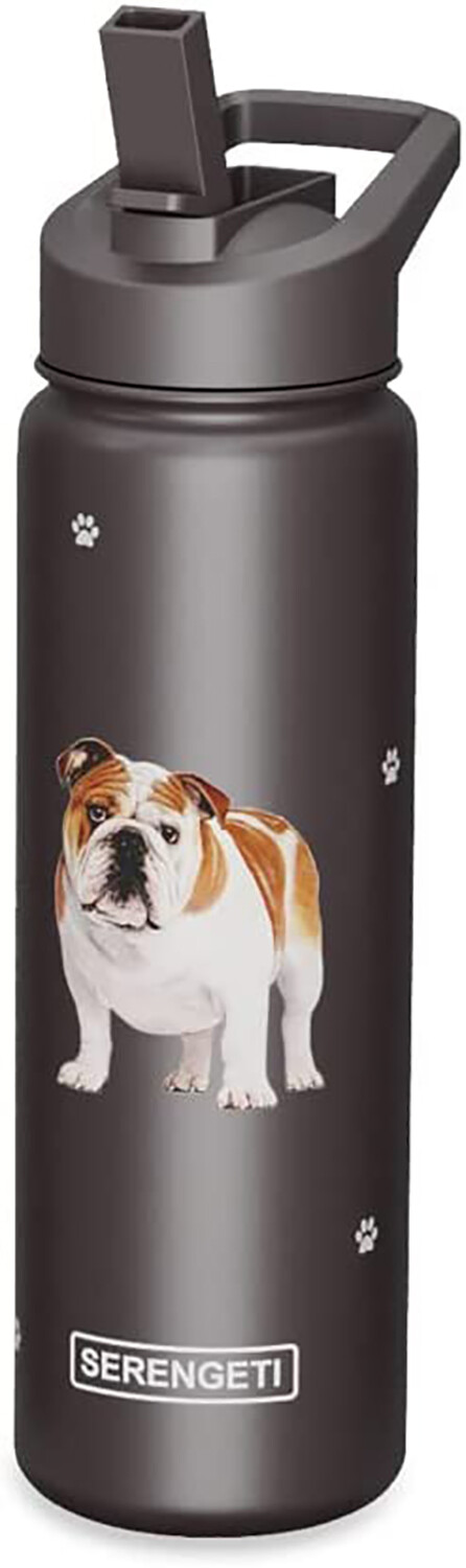 Бутылка для воды E-S Pets из нержавеющей стали 24 унции непроливайка Бульдог 5990₽