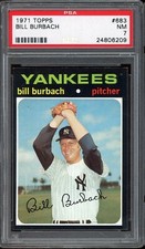 1971 Topps Baseball #683 Bill Burbach PSA 7