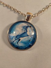 Unicorn pendant on 20 inch Silver necklace 249152