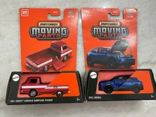 Matchbox Moving Parts Lot 1961 Chevy Corvair Rampside Pickup Truck & Opel Mokka