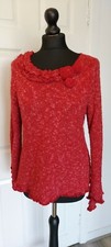 Nina Murati size 14/16 jumper with knitted rosettes in red