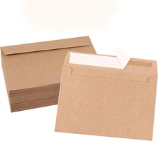400 Kraft Invitation Envelopes 5x7 A7 for Wedding Cards 5.25"x7.25" Self Seal