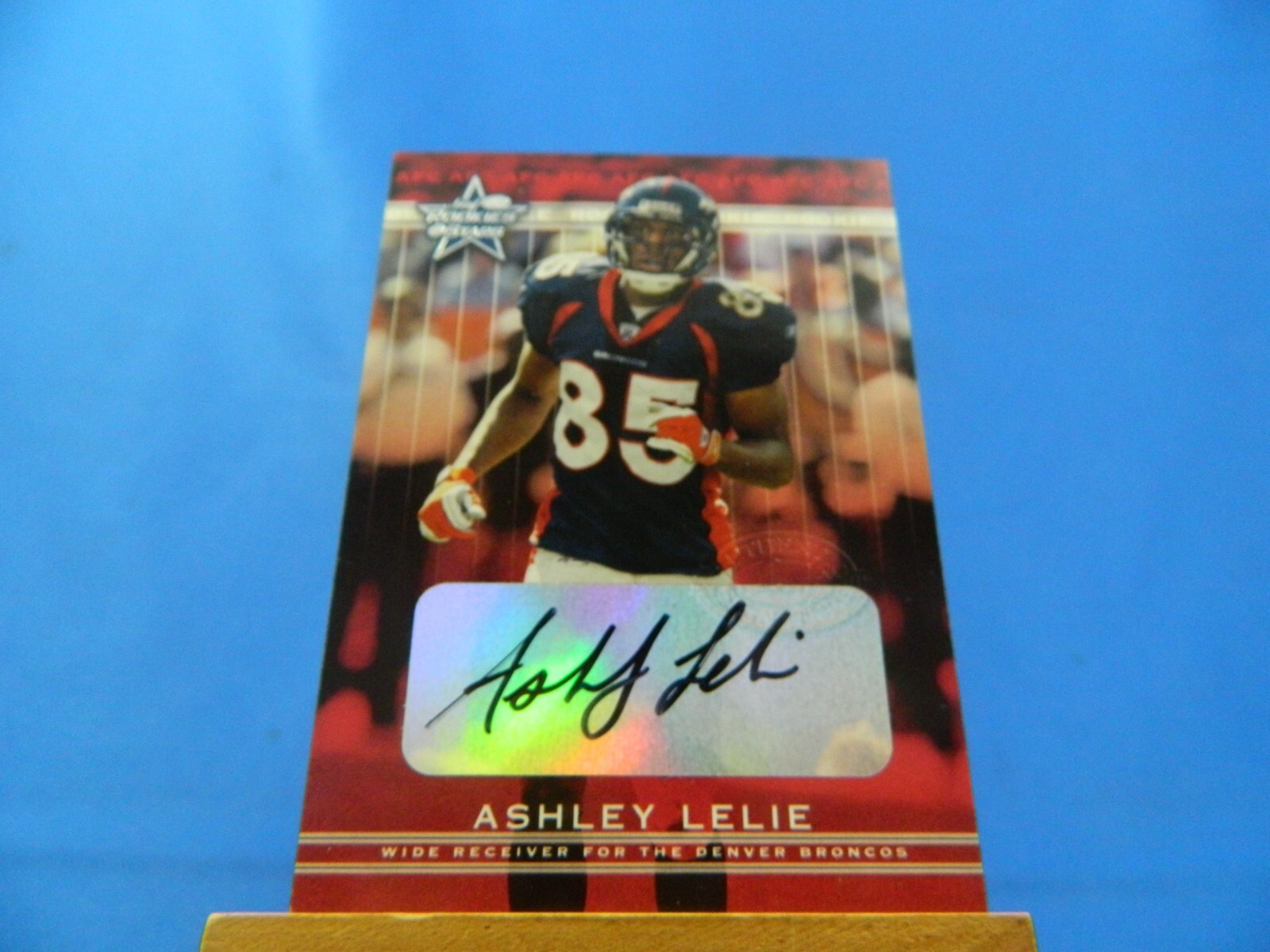 2002 Leaf Rookies & Stars Rookie Autographs 123 Ashley Lelie (AU, RC