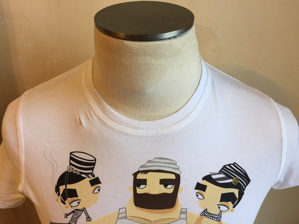 T-shirt Dsquared2 Blanc Motif Gym Muscles - 100% Coton Taille S - Neuf Avec étiquettes