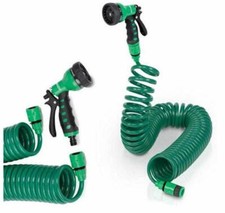 TUBO PER INNAFFIARE A SPIRALE 15 MT PISTOLA GIARDINO FLESSIBILE ACQUA