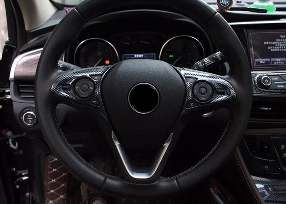 Kit de cubierta interior de fibra de carbono negro de 13 piezas para Buick Envision 2014-2018 Foto 2 de 4