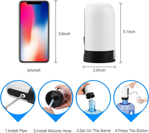 Water Bottle Pump 5 Gallon Water Bottle Dispenser USB Charging Automatic Drinkin - 第 7/8 張圖片