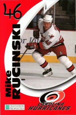 Mike Rucinski 1998-99 Carolina Hurricanes Team Issue Postcard | eBay
