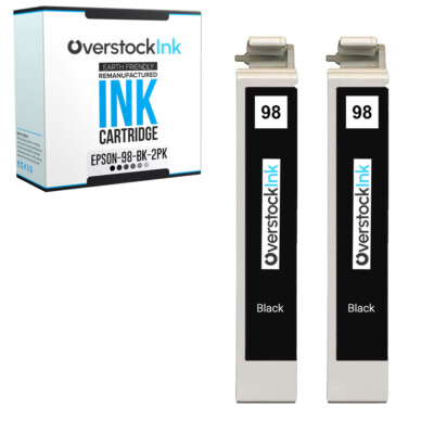 2X Compatible OSI Epson 98 Black Ink Cartridge for Epson Artisan 730 800 810 835