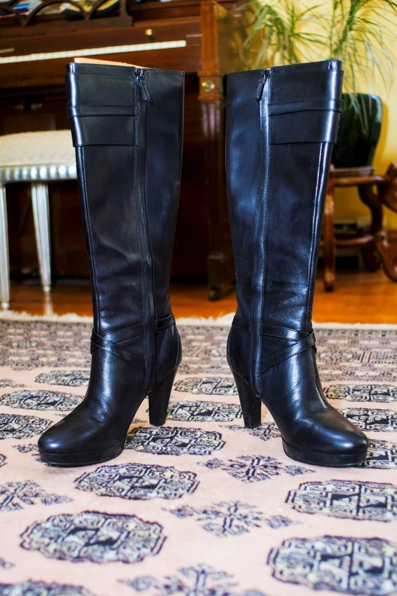 Cole haan black tall boots top