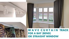 400 cm METAL WAVE CURTAIN TRACK for ALL Windows + FIXTURES  - sent in TWO HALVES