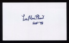 Lee MacPhail Signed 3x5 Index Card Signature Autographed Baseball Hall of Fame