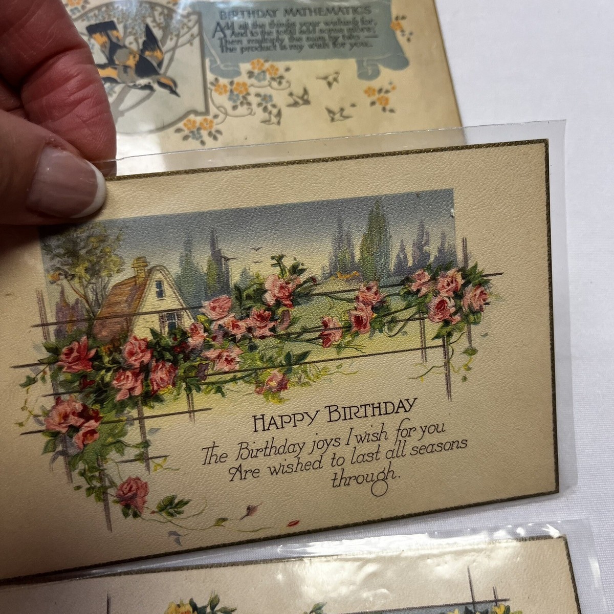 14pc Antique Vintage Postcards Lot Happy Birthday 1910-20's