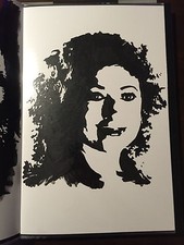 DOCTOR WHO RIVER SONG Alex Kingston Painting 11x17 Original Art Chris McJunkin