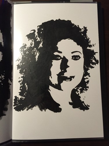 DOCTOR WHO RIVER SONG Alex Kingston Painting 11x17 Original Art 2026 SALE!
