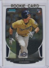 SCOOTER GENNETT 2013 Bowman Chrome DRAFT PICKS PROSPECTS ROOKIE CARD Brewers RC