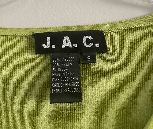 J.A.C Women’s Lime Green Knit Long Sleeves Jacket Size Small - Picture 5 of 5