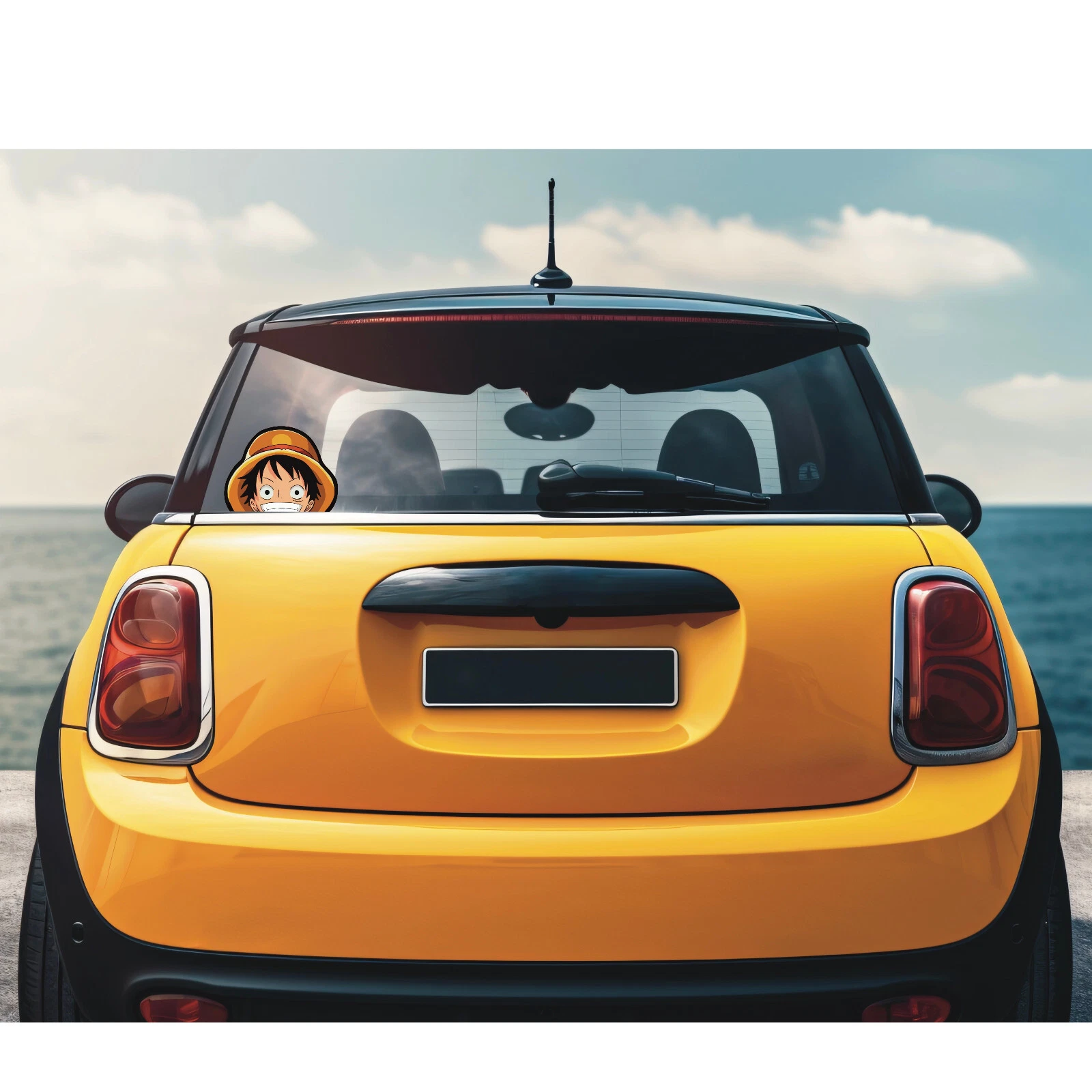 Luffy One Piece Vinyl Car Window Decal Vinyl Sticker Peeking Luffy