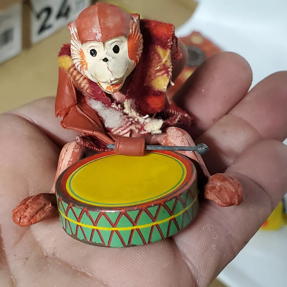 Monkey playing hotsell drums toy
