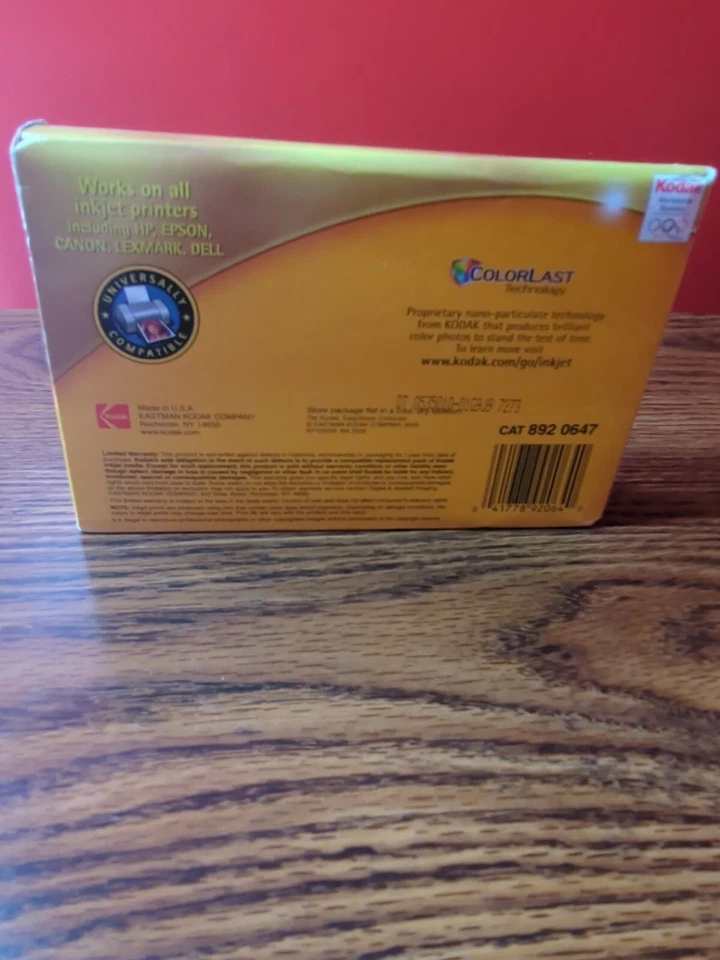 Kodak Ultima Photo Paper Package 100 Sheets  High Gloss 4x6" Colorlast . - Image 3 of 4