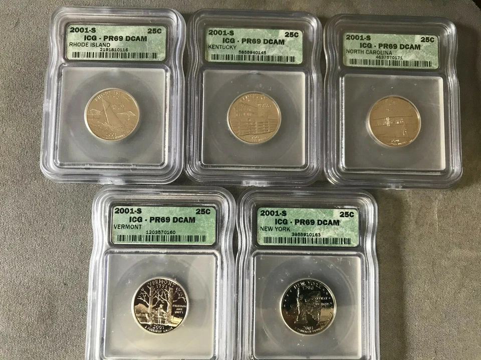 2001-S ICG state proof quarter set - Graded Proof 69 DCAM - Image 2 of 4