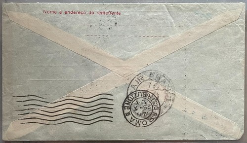 BRASIL 1933 AIRMAIL TO BENITO MUSSOLINI IN ROME ITALY - Picture 2 of 2